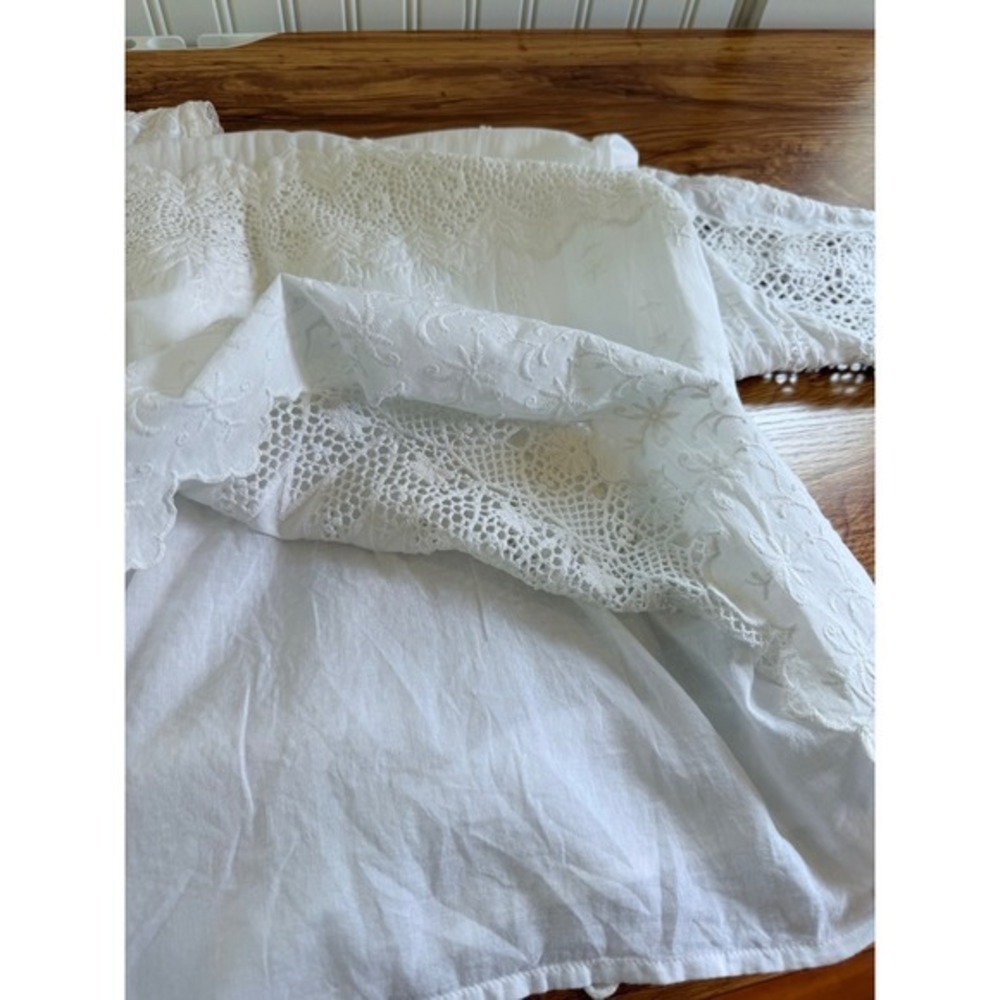 Ulla Johnson Viola White Cotton Lace Embroidered Crew Neck Mini Dress Size S 4 - Picture 9 of 16